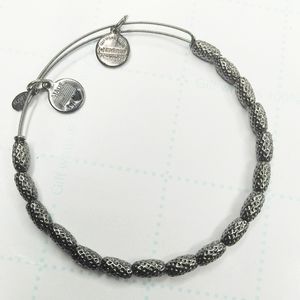 Alex & Ani Gunmetal Texture Bead Energy Bracelet